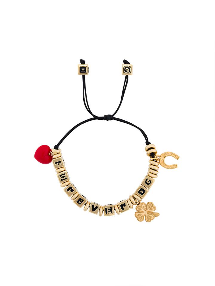 Dolce & Gabbana Forever D & G Beaded Bracelet - Metallic