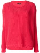 Odeeh - Ribbed Jumper - Women - Virgin Wool - 36, Pink/purple, Virgin Wool