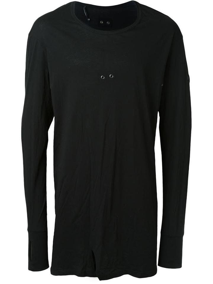 11 By Boris Bidjan Saberi Grommet Detail Top, Men's, Size: L, Black, Cotton