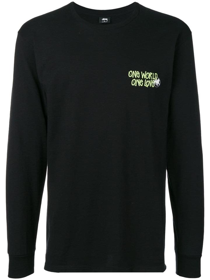 Stussy 'one World One Love' T-shirt - Black