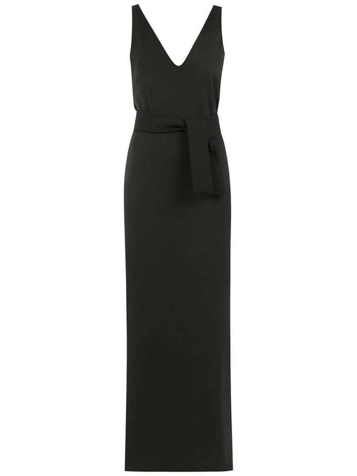 Gloria Coelho Long Lace Up Dress - Black