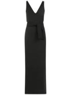 Gloria Coelho Long Lace Up Dress - Black