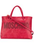 Moschino Embossed Logo Tote Bag - Red