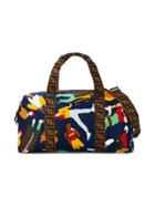 Fendi Kids Teen Ffriends Print Tote - Blue