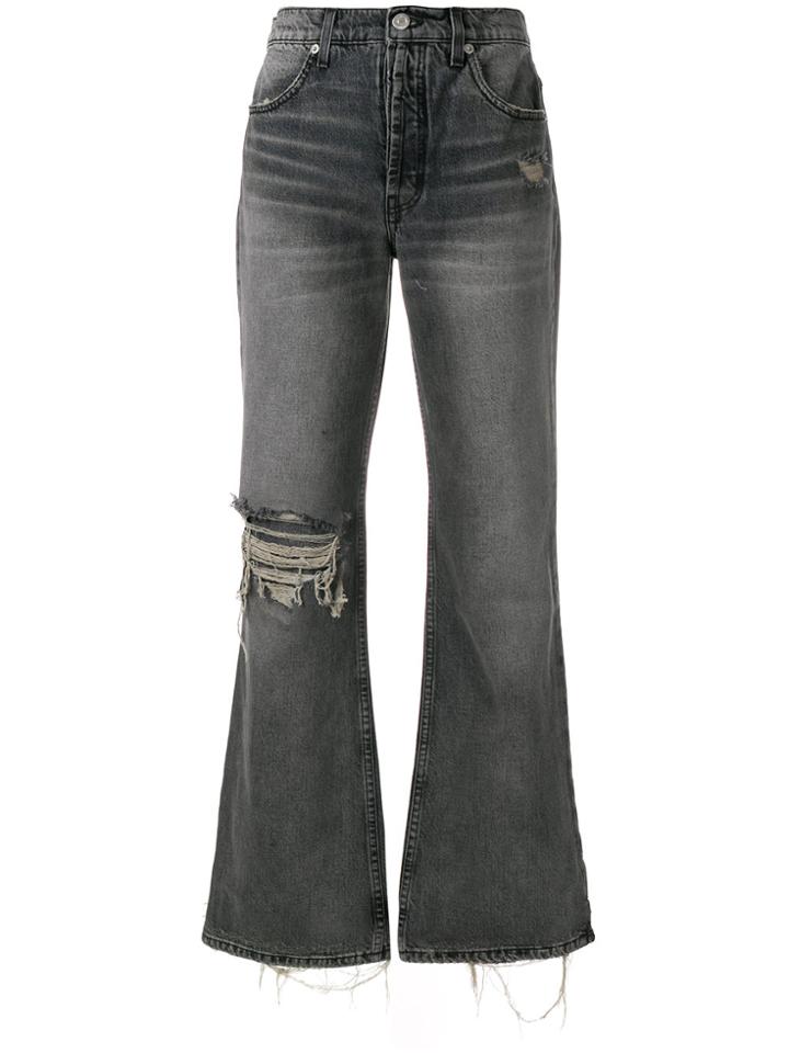 Adaptation Ripped Wide Leg Jeans - Grey