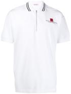 Palm Angels Printed Logo Polo Shirt - White