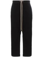 Rick Owens Drkshdw Drop-crotch Cotton Trousers - Black