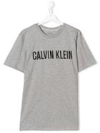 Calvin Klein Kids Teen Logo Print T-shirt - Grey