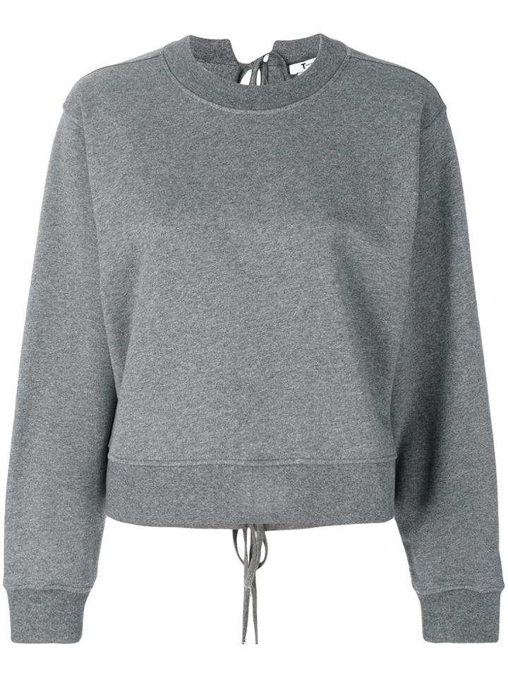 T By Alexander Wang Tie-back Sweatshirt - Grey
