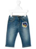 Roberto Cavalli Kids - Tiger Logo Jeans - Kids - Cotton/elastodiene - 12 Mth, Blue
