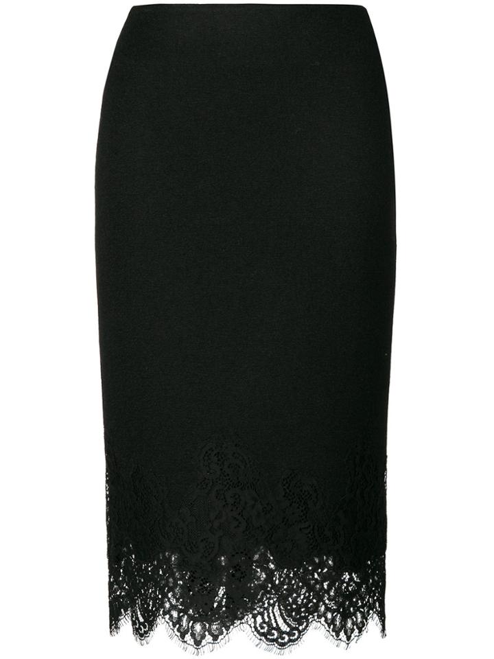 Ermanno Scervino Lace Hem Skirt - Black