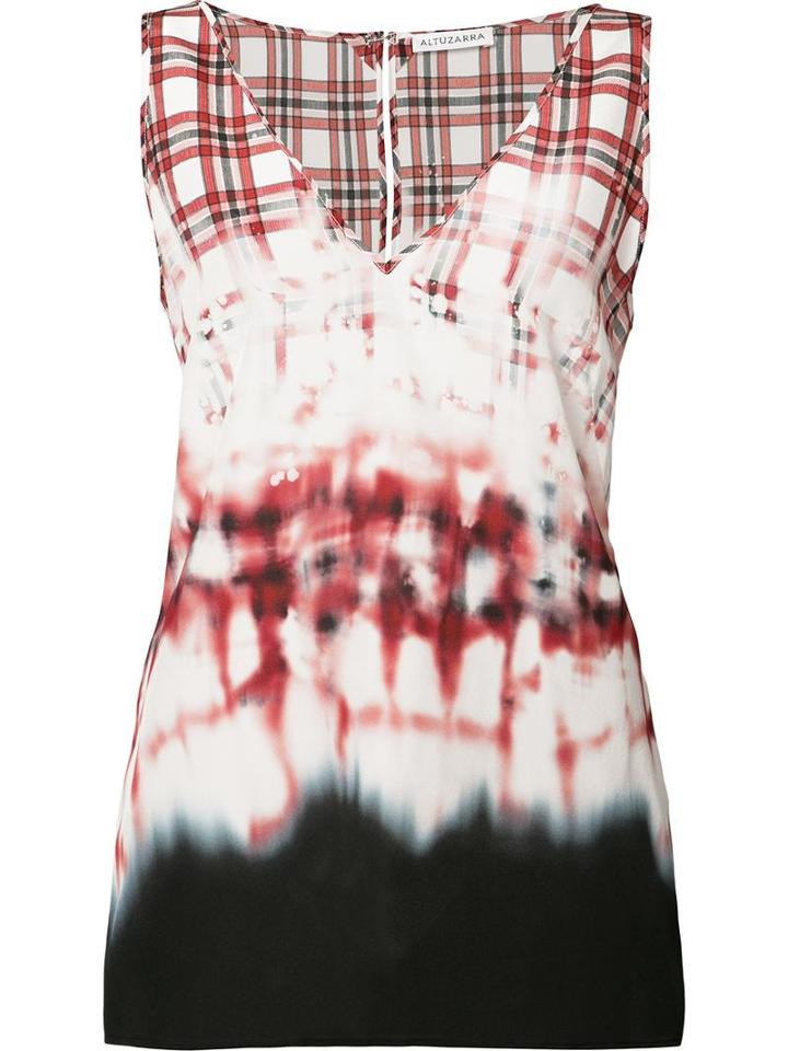 Altuzarra Dyed Effect Top, Women's, Size: 36, Red, Silk