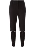 Dkny Tapered Pinstripe Trousers - Black