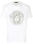 Versace Embellished Medusa T-shirt - White