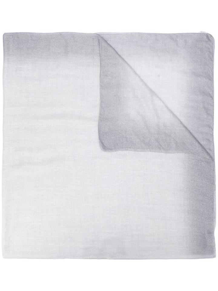 Faliero Sarti Plain Fringed Scarf - Grey