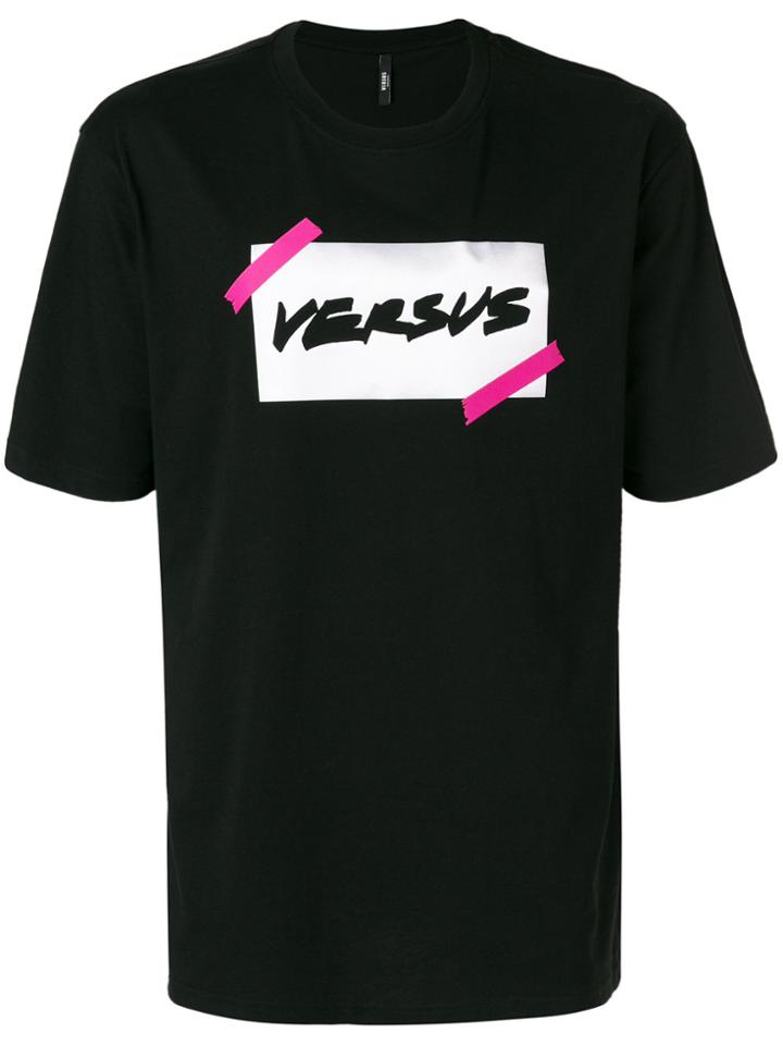 Versus Logo Print T-shirt - Black