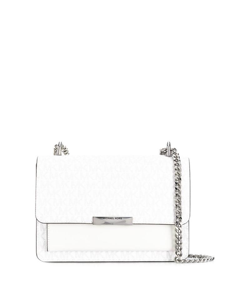 Michael Michael Kors Logo Print Shoulder Bag - White