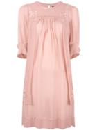 Isabel Marant Étoile Embroidered Silk Dress, Women's, Size: 36, Pink/purple, Silk