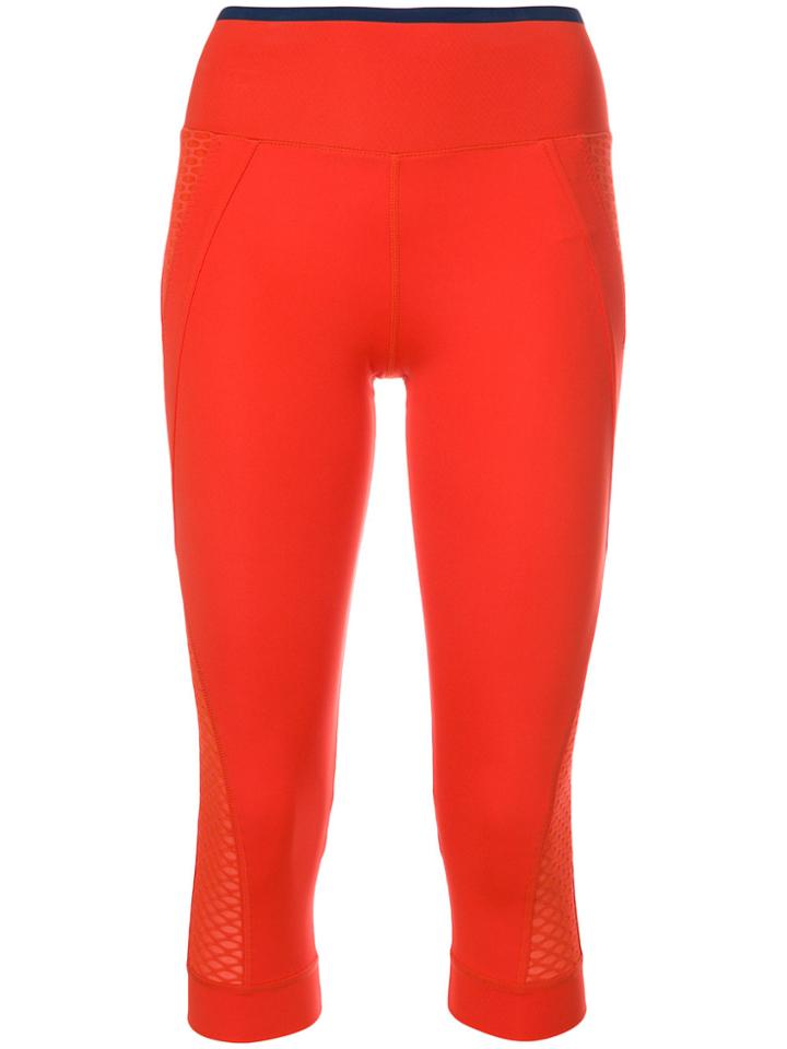 Adidas By Stella Mccartney Cropped Training Leggings - Red
