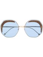 Fendi Eyewear Geometric Sunglasses - Blue