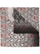 Alexander Mcqueen 'block Print Daisy Skull' Scarf