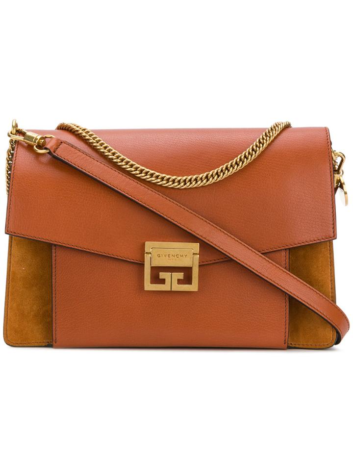Givenchy Foldover Chain Shoulder Bag - Brown