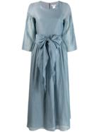 's Max Mara Sheer Sleeve Midi Dress - Blue