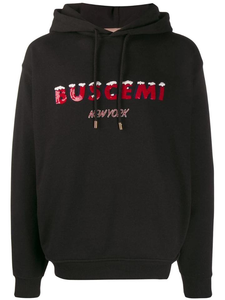 Buscemi Sequin Logo Hoodie - Black