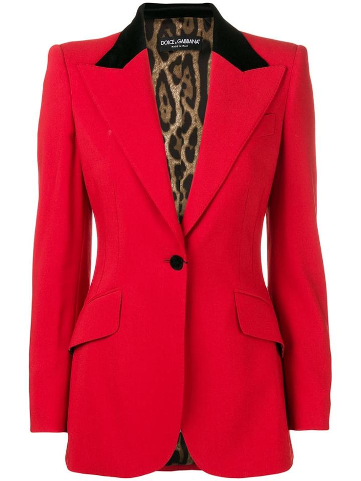 Dolce & Gabbana Peaked Lapel Blazer - Red