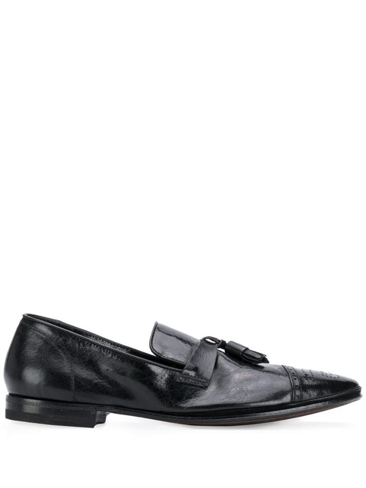 Henderson Baracco Flat Varnished Loafers - Black