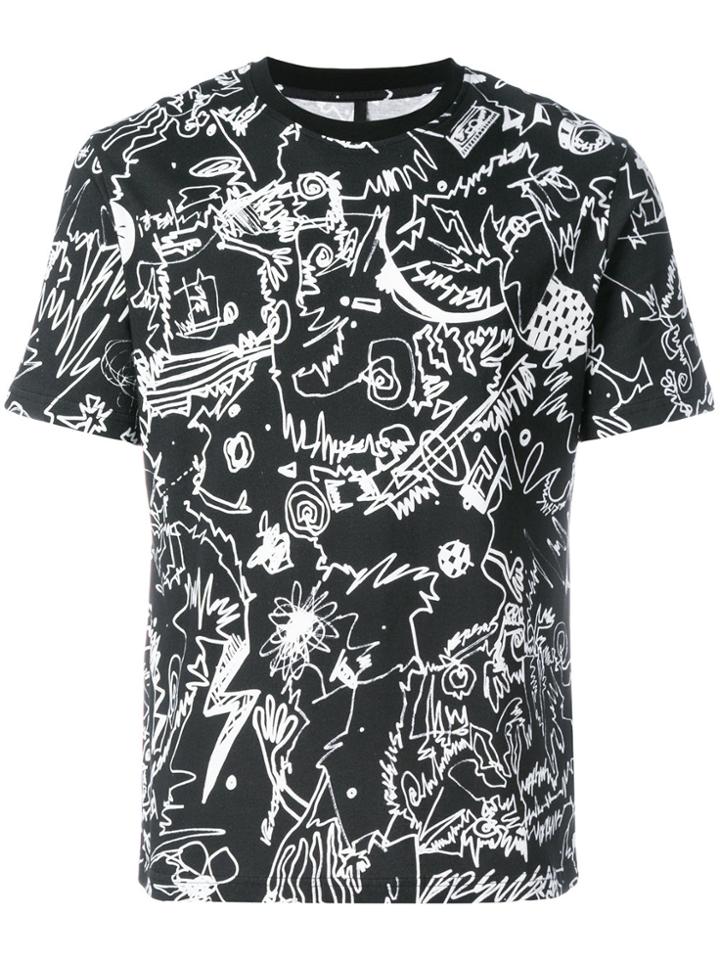Versus Scribble Print T-shirt - Black