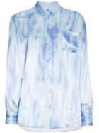 Sies Marjan Tie Dye Long Sleeve Buttoned Shirt - Blue