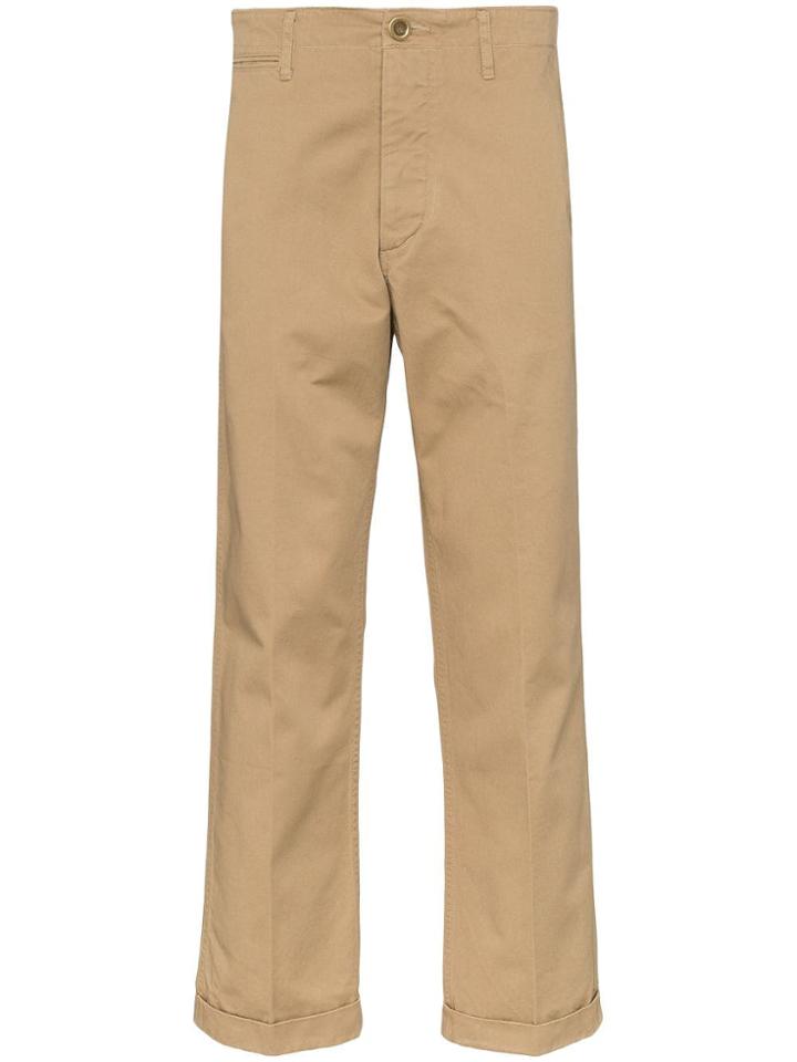 Visvim High Water Cotton Chino Trousers - Neutrals