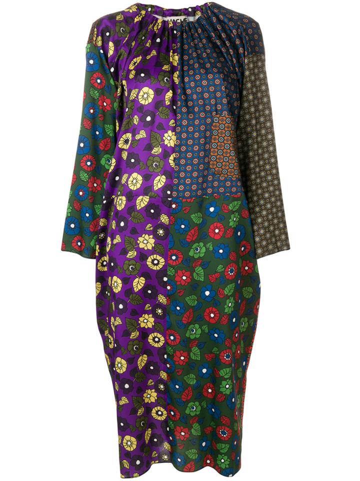 Hache Contrasting Patterned Dress - Multicolour