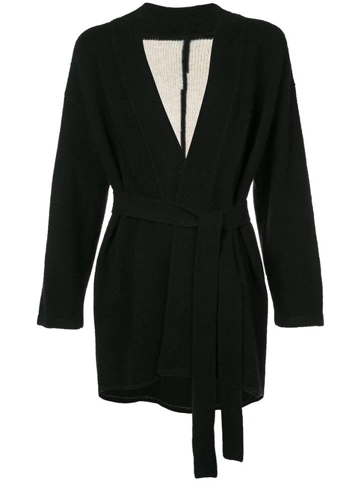 The Elder Statesman Cashmere California Sun Cardigan - Black