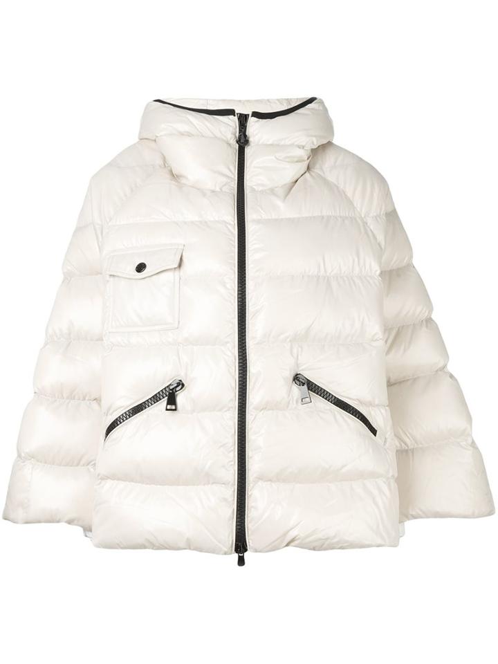 Moncler Bell Sleeve Puffer Jacket, Women's, Size: Small, Nude/neutrals, Polyamide/feather Down