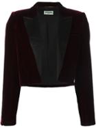 Saint Laurent 'spencer' Velvet Blazer, Women's, Size: 42, Red, Silk/cotton/viscose/cupro