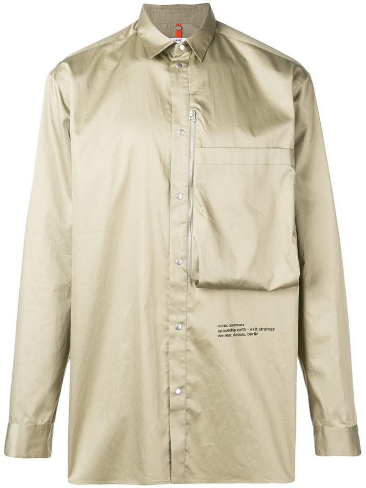 Oamc Oversized Chest Pocket Shirt - Green