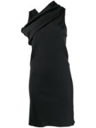 Rick Owens Cross Neck Longline Top - Black