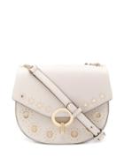 Sandro Paris Studded Shoulder Bag - Neutrals