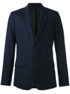 Ami Alexandre Mattiussi - Lined 2 Button Jacket - Men - Cupro/wool - 52, Blue, Cupro/wool