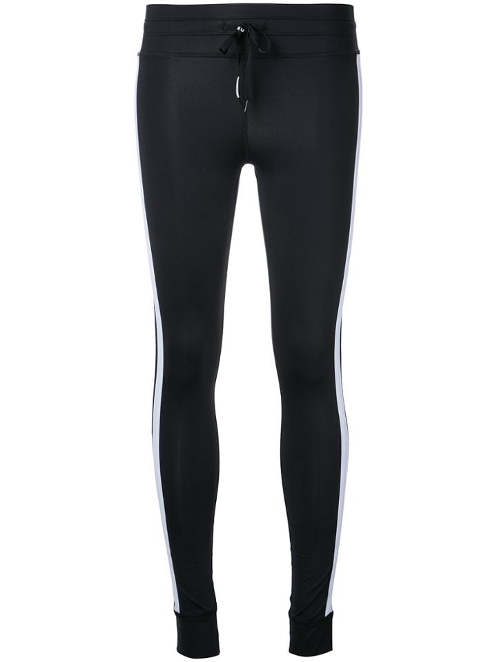 The Upside Side Stripe Leggings - Black