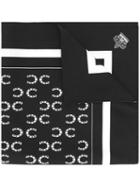 Dolce & Gabbana Horseshoe Print Pocket Square, Men's, Black, Cotton