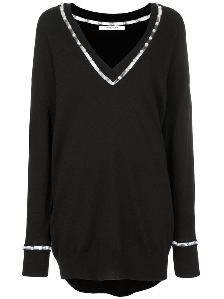 Givenchy Cut Out Trim Jumper - Black