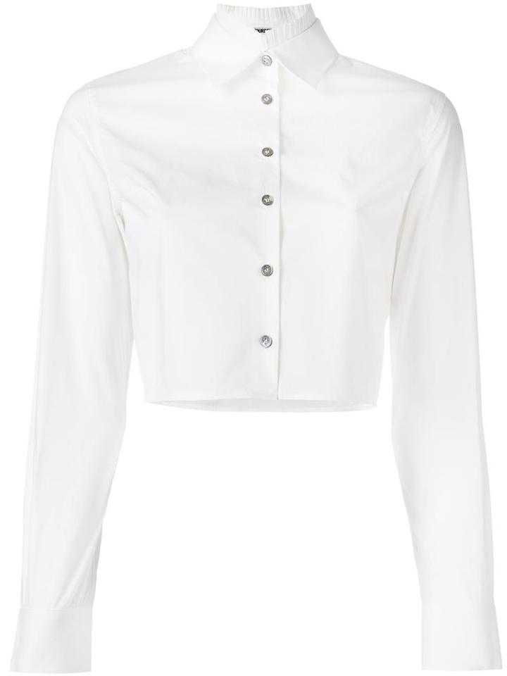 Jourden Cropped Shirt, Women's, Size: 36, White, Cotton