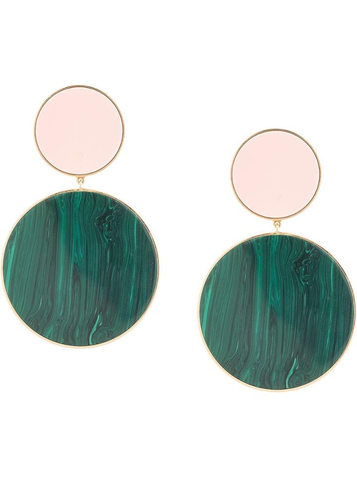 Joanna Laura Constantine Statement Tribal Pendant Earrings - Green