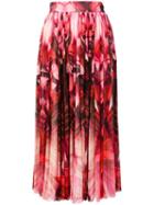 Alexander Mcqueen Printed Flowing Skirt - Pink