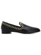 Giuseppe Zanotti Design Studded Slippers, Men's, Size: 42, Black, Leather/metal Other