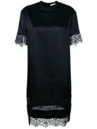 Givenchy Lace Trim T-shirt Dress - Black