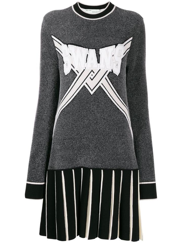 Off-white Swans-knit Dress - Black